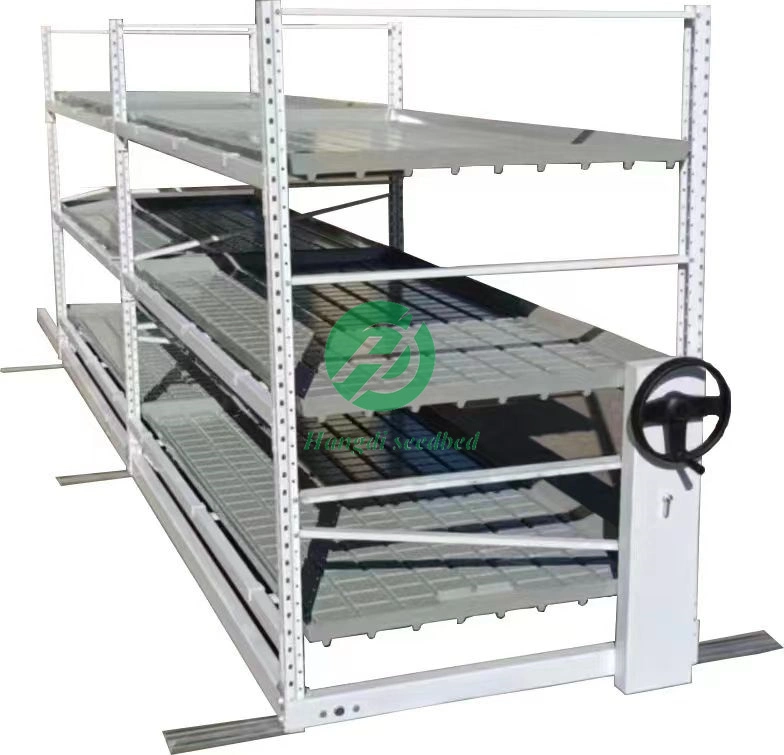 Commercial Greenhouse Seedbed 4X8 FT Nursery Bed Ebb and Flow Tray Hydroponics Movable Rolling Bench System Flood Table