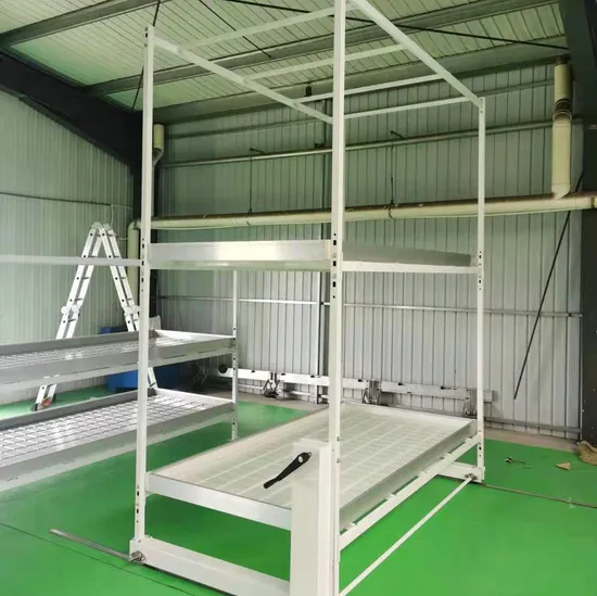 Ebb and Flow Rolling Bench Table Grow Rack Hydroponic System for Sale 